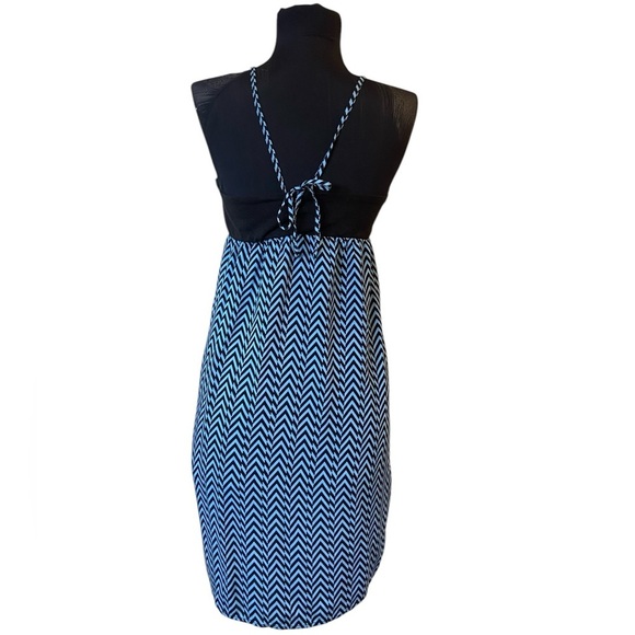 Volcom Blue Striped Halter Dress Medium - Picture 4 of 15